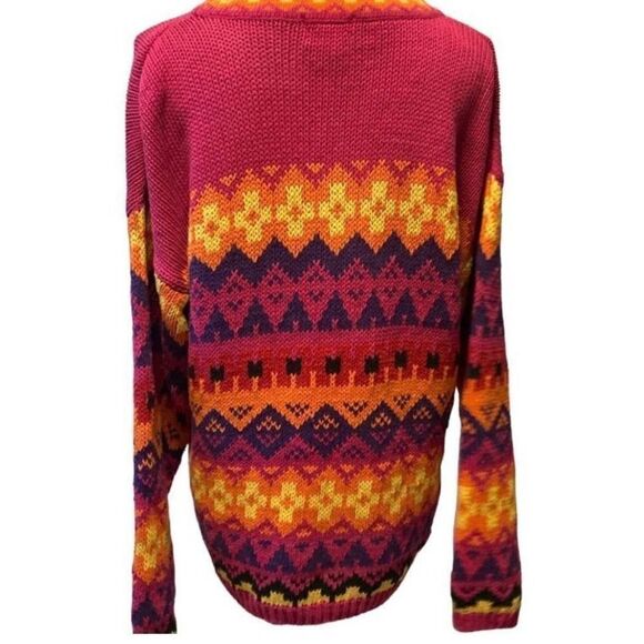 Courtney & Co. Basics Women's Pullover Sweater Long Sleeve Crewneck Orange Large - Picture 7 of 9